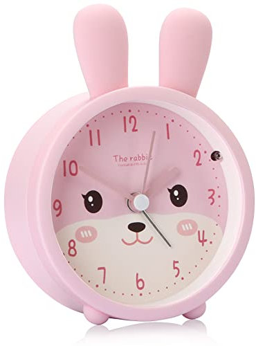 Kinderwanduhr ohne Tickgeräusche Wecker Kinder, Kinderwecker Ohne Ticken Nachtlichter Kinderwecker, Cartoon Wecker für Kinder mit Licht für Boy, Mädchen, Schlafzimmer, Weihnachten