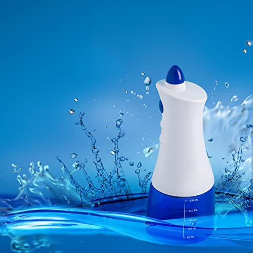 PEAMAN Irrigation Nasale, Nettoyeur Nasal Portable 300Ml avec Deux becs pour Adultes et Enfants pour prévenir la rhinite Allergique.