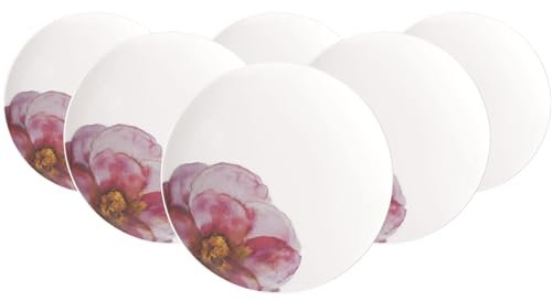 Villeroy & Boch Rose Garden Lot de 6 assiettes plates coupées Diamètre 29 cm