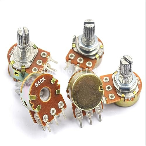 JMORCO 100 Teile/LOS WH148 Linear Potentiometer Kit Einzigen Joint 3Pin 15mm Welle Mit Mutter Und Washe B1K 2K 5K 10K 20K 50K 100K 250K 500K 1M