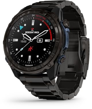 Garmin Descent™ Mk3i, Dive Computer and Multisport GPS Smartwatch, Air Integration, Black Titanium