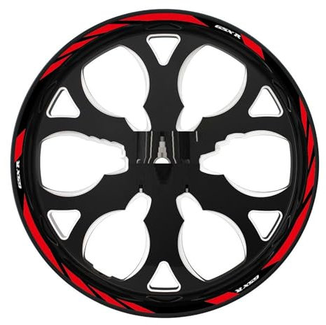 YESKIT Modifizierte dekorative Aufkleber Motorradreifen wasserdichte Radlogoaufkleber Reflektierende Streifenabziehbilder Rennfolie Für Suzuki GSXR GSX-R 600 750 1000 250 K1 3 (Color : 7)