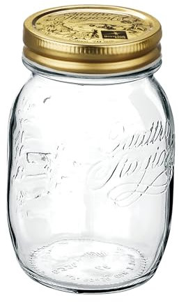 Bormioli Rocco Quattro Stagioni 79209 - Barattoli per marmellata con coperchio, 12 pezzi, capacità 500 ml, coperchio da 70 mm