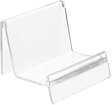 DEARMAMY Présentoir Acrylique Transparent Pour Portefeuille Support Plastique Compact Organiseur De Bureau Pour Cartes Et Bijoux 6X7X6Cm