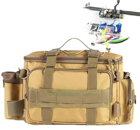 Generisch Angeltasche Zum Umhängen, Angelausrüstungstasche | Tackle Storage Umhängetasche Zum - Schulter-Angeltasche Mit Großem -Hauptfach Für Perlen, Angelruten, Gewichte, Köder, Haken