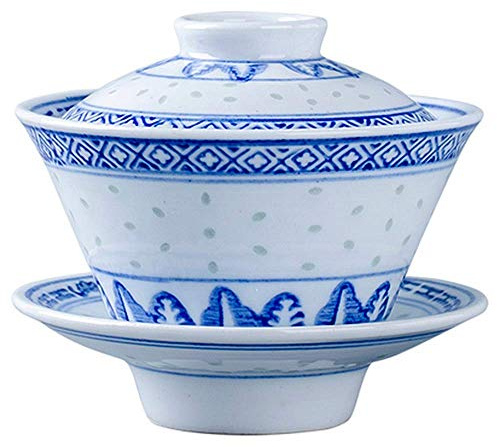 ALturN Kungfu-Teeschale, Gaiwan-Teeservice, 160 ml, Jingdezhen-Porzellan, Terrine, Tasse, chinesische Deckelschale, Gaiwan-Teeservice, Reisewasserkocher