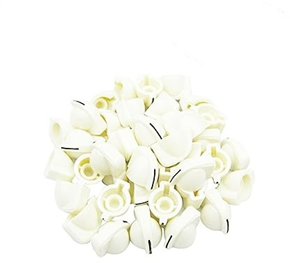 Toyvian 24pièces Potentiomètres De Contrôle Amplificateur Plastique Pour Guitare Électrique Et Basse Blanc