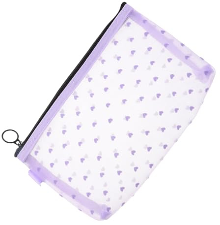 Holibanna Klarer Reisebeutel Für Toilettenartikel Netztasche Mit Reißverschluss Praktischer Make-up Organizer Tragbarer Kulturtasche Für Reisen Große Transparente Tasche Mit Herzdesign