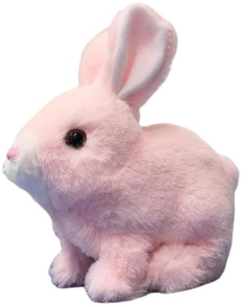Conejo electrónico de salto, salto de lujoso mascota de felpa | Figura de conejo eléctrico Figura de las chicas Fewend Toy - Saltando conejito con orejas ondulantes para niños interactivos mascota ele