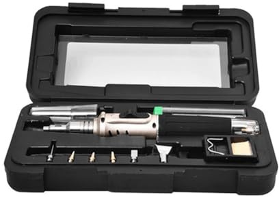 Bamberg 10-In-1-Lötkolben-Set HS1115K, Lötset, Gas-Gas-Lötkolben, Tragbar, Elektronisches Wartungsset mit Konstanter Temperatur, Gold