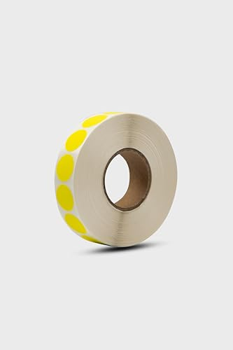 Oakwood skottplåster och punktetiketter 19 mm, 2 000 st – neongul
