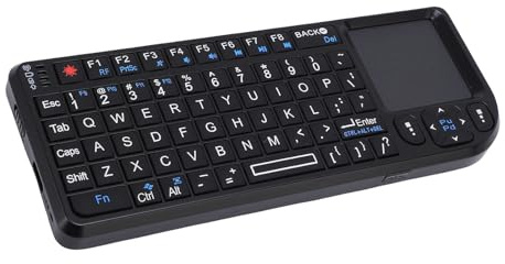 Mini Teclado con Panel Táctil, 2.4g Teclado Portátil Inalámbrico Bluetooth, Carga USB Portátil Ultra Delgada para PC Tableta TV Smartphone