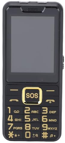 Cuifati Big Button Phone Enkel Att Använda Mobiltelefon Senior Mobiltelefon 2,6 Tum HD Shatterproof -skärm med Ficklampa SOS Stora Taktila Nycklar för äldre (Svart)