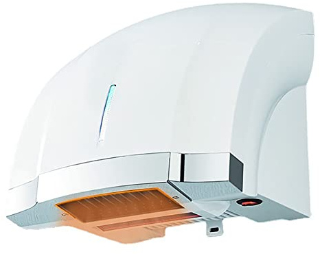 HCZKIUJY Sèche-Mains à Induction Automatique, sèche-Mains électrique 1800 W avec 10 lumières LED, sèche-Mains intelligents pour Salle de Bain, température constante, Chaud et Froid réglables