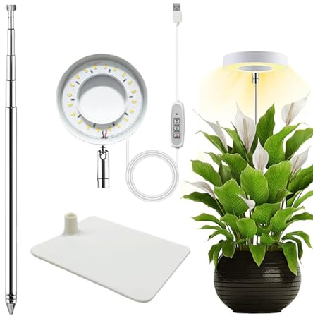 Lampada di crescita delle piante - Luce di coltivazione a LED regolabile, illuminazione multispettro | Lampada agricola vegetale, lampadina di bonsai a 4 stadi Dimmabile, Bonsai Care,
