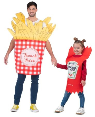 My Other Me - Disfraz Patatas Fritas y Ketchup niño-adulto rojo y amarillo