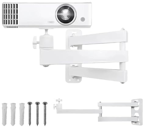 Billowvolve Projektorstand Beamer Projector Stand Wandhalterung Metallhalter Multi-Winkel Verstellbare Projektorhalterung mit 1/4 Zoll Schraubschnittstelle und Gelenkarm