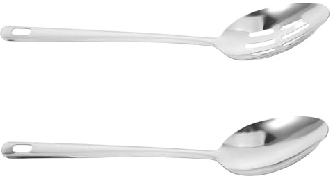 Cucharas Ranuradas para Servir Juego de 2 de Acero Inoxidable
