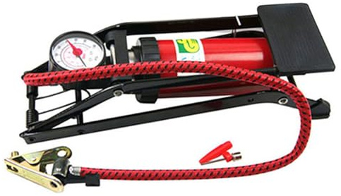 VICASKY Hochdruck fußpumpe Auto Fahrrad Reifenpumpe mit Manometer Rutschfester Pedalfuß Aktivierbare Standluftpumpe für Motorrad Schlauchboot Aufblasbar