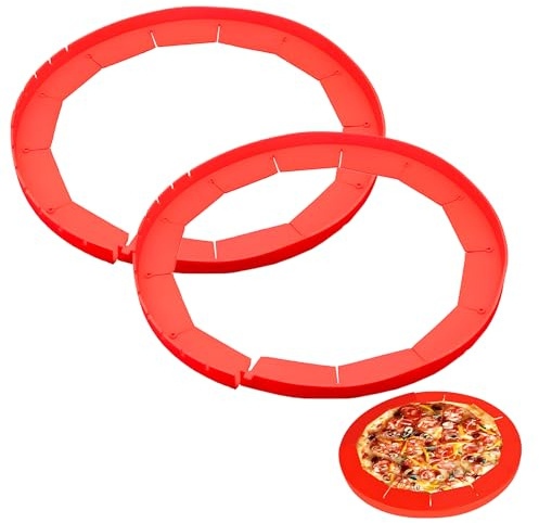 PMELCXD Protecteur de croûte à tarte en étain – Bouclier réglable en silicone pour tartes de 20,3 à 30,5 cm – Protection réutilisable qui passe au four pour une cuisson dorée et uniforme – Passe au