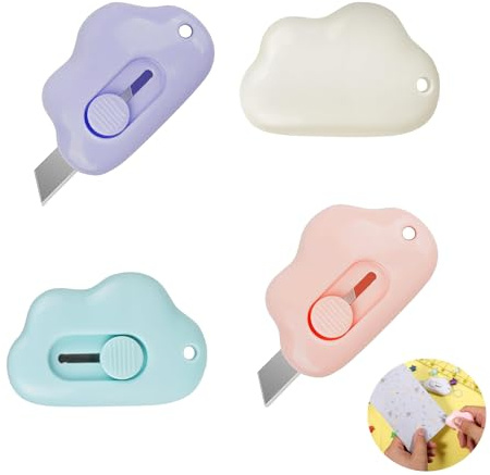 4 PCS Letter Opener, Mini Box Opener Tool, Mini Wrap Case Opener, for Open Courier Paper Envelopes Food Bags Shopping Bags DIY Crafts