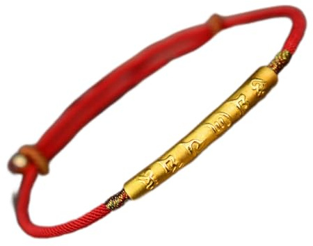 Feng shui armband, feng shui rikedomarmband, silver, guld, flätad kedja, unisex vuxen, hjärtform, 925 silver, 1 räkning