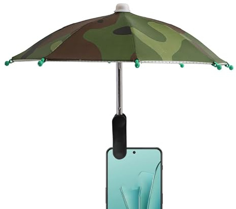 Cell Phone Umbrella Mobile Phone Clip on Sun Shield | Glare Blocking Cellphone Accessories, Lightweight Travel Supplies for Car Beach Pool Camping