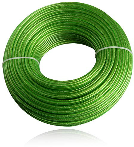 Wäscheleine ummanteltes Stahlseil PVC gummiertes Drahtseil 60 m für Wäschespinne im Garten auf Reisen beim Camping mit Stahlkern