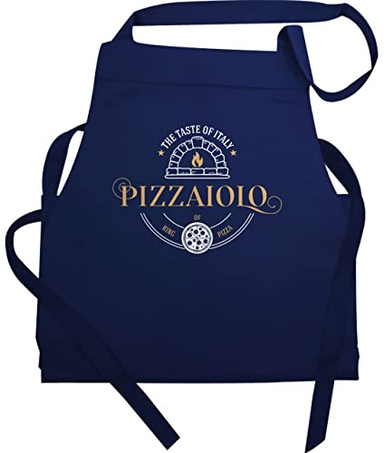Shirtracer - Schürze Geschenk - Pizzaschürze - Herren - Pizzaiolo Pizzabäcker I King of Pizza I Kochschürze Pizzabäcker