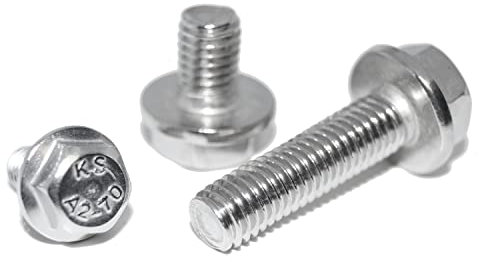 Sechskantschrauben mit Flansch M5X8 15 Stück DIN 6921 A2 Edelstahl rostfrei, Vollgewinde ohne Sperrverzahnung