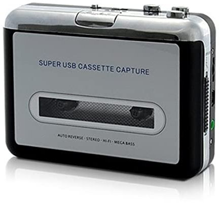 ZYWUOY Kassettenspieler, Tape to Mp3 Cassette to Mp3 Ezcap218 Cassette Drive Converter Tape Drive Walkman