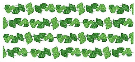Guest Ruyunlai Tapetenbordüre selbstklebend Grüne Blätter 2St 30x60cm zum Aufkleben für Wohnzimmer Küche Badezimmer Abnehmbare Wasserdicht Bodenleiste PVC Dekorative Bordüre