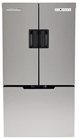 NORCOLD N15DCSS Refrigerator; Dual Compartment 3 Door Refrigerator With Freezer; Permanent; 15 Cubic Foot; 32-3/4 Inch Width x 24 Inch Depth x 63-5/16 Inch Height; 6.5 Amp Draw At 12 Volt DC