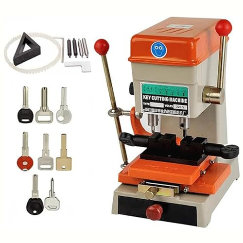 DDZJTPP Professional Key Cutting Machine Universal Key Copy Tool Duplicating Cutting Locksmith Equipment Built-in Light Bulb For Door and Car Lock Key
