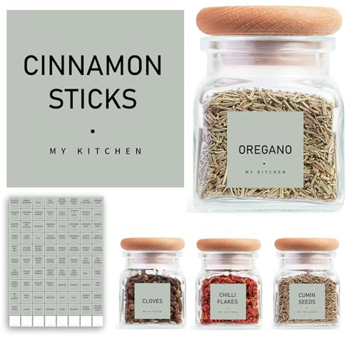 Spice Jar Labels - Olive Green