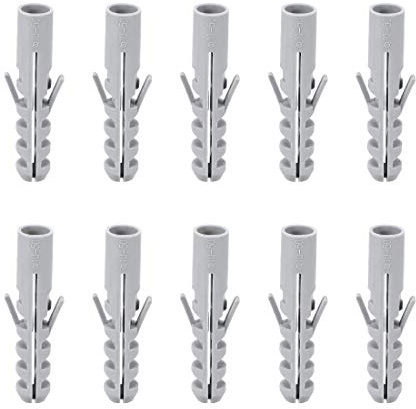 XYWHPGV 10X50mm Bulloni di ancoraggio in plastica Tubo di espansione Colonna Tassello per muro in cemento Fissaggi per telaio Tubo grigio 24 pezzi(857cb 639a4 ce5eb 2fc50 d704e a2fb8