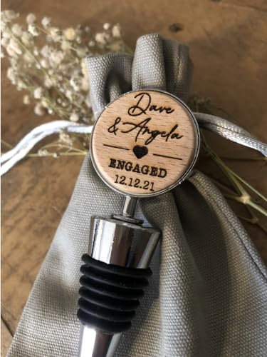 Personalised Bottle Stopper, Wine Stopper, Engagement Gift, Wedding Gift
