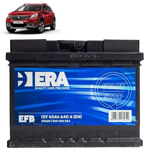 Batteria 60Ah EFB per Peugeot 2008 1.2 1.6 Vti PureTech benzina 2012+