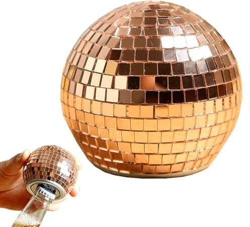Generic Décapsuleur en forme de boule disco - Ouverture rapide - Design miroir pour cuisine, bar, restaurant, fête, cadeaux pour homme et femme