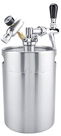 Mini Juego de Barriles de Acero Inoxidable, Dispensador de Cerveza Artesanal Presurizado, Elaboración Casera Portátil