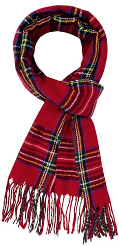 Chalier FashionSciarpa Scozzese Morbida Calda Invernale Lunga con Nappe a Quadri per L'autunno Inverno