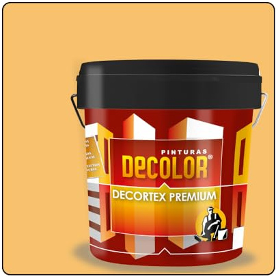 DECORTEX LISO PREMIUM - Pintura revestimiento impermeabilizante para fachadas. (4 litros). OCRE