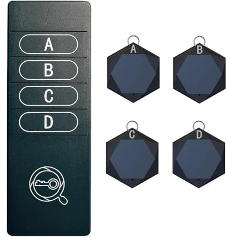 Locator Tags Key RF Locator Item Anti-Lost Tag Alarm Reminder, 4-in-1 Key Finder Wireless Tracker