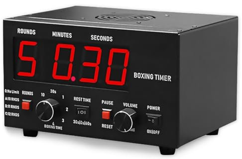 Minuteur d'intervalle de boxe professionnel avec affichage LED, son réglable, minuteur d'intervalle pour Muay Thai/MMA/kickboxing – Bleu