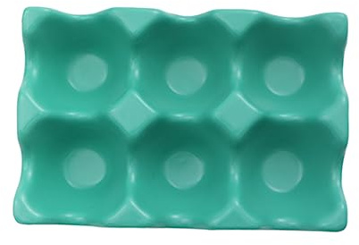 Angoily Griglie Organizzare Porta da Antiscivolo Frigorifero in 6 Uova Ceramica e Sicura Contenitore Pratico Moderno Conservazione per Cucina
