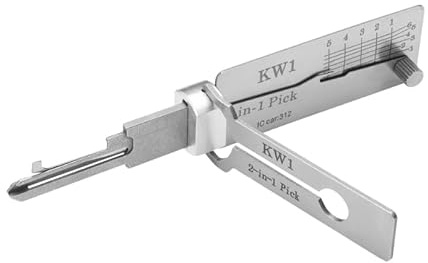VARKAGE Stainless Steel Master Key Decoder, Schlossknacker Werkzeug, KW1 Schlüssel Decoder aus Edelstahl, Auto Lock Pick