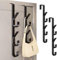 BelleVive Pack de 2 ganchos para puerta, colgador de puerta de metal resistente, percha multifuncional de diseño vertical para colgar abrigos, ropa y bolsos en el dormitorio