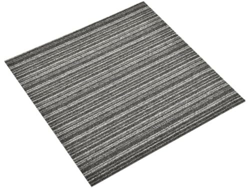 Lot de 20 dalles de sol pour la maison et le jardin, 5 m, 50 x 50 cm, rayures anthracite