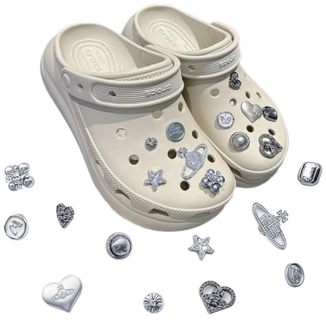 CATOR 11 Stück Schuh Charms Shoe Schuhanstecker, für Crocs Anstecker Glitzer, Schuhanhänger, für Charms Glitzer, für Crocs Anstecker, PVC Shoe Charm für Mädchen Frauen Kinder