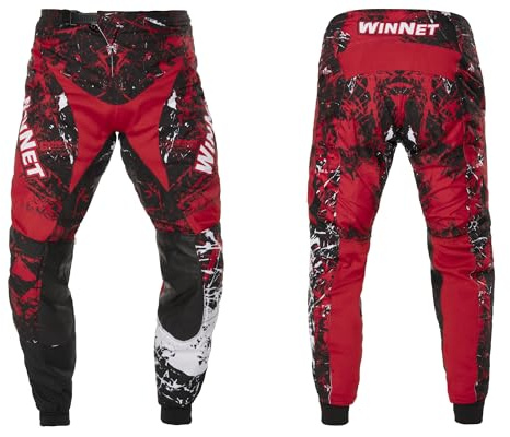WinNet Pantaloni Bimbo Bambino Moto Cross Fuori Strada Enduro 4 6 8 10 12 Anni Mini Quad Motocross Calzoni Fuoristrada MX